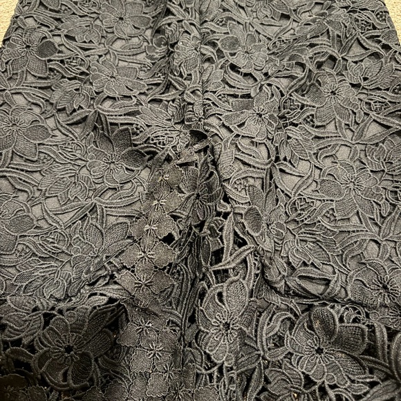 Boston Proper Black Lace Long Sleeve Dress - Picture 4 of 5